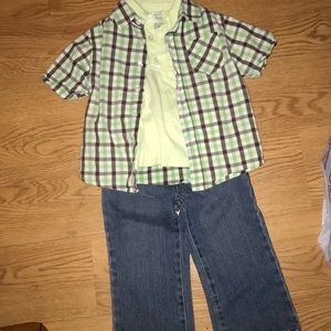 1969 CP jeans/ ss carters / Arizona button front